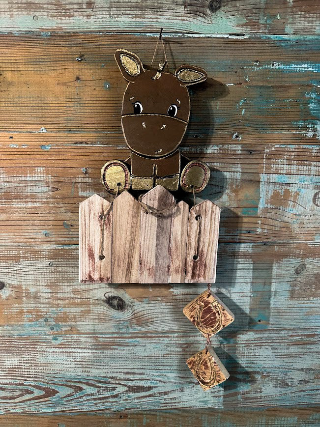 Horse Door Hanger – Handmade Wooden Farm Nursery Baby Decor