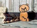 Tiny Timber Bear – Handmade Wooden Nursery Decor Figurine