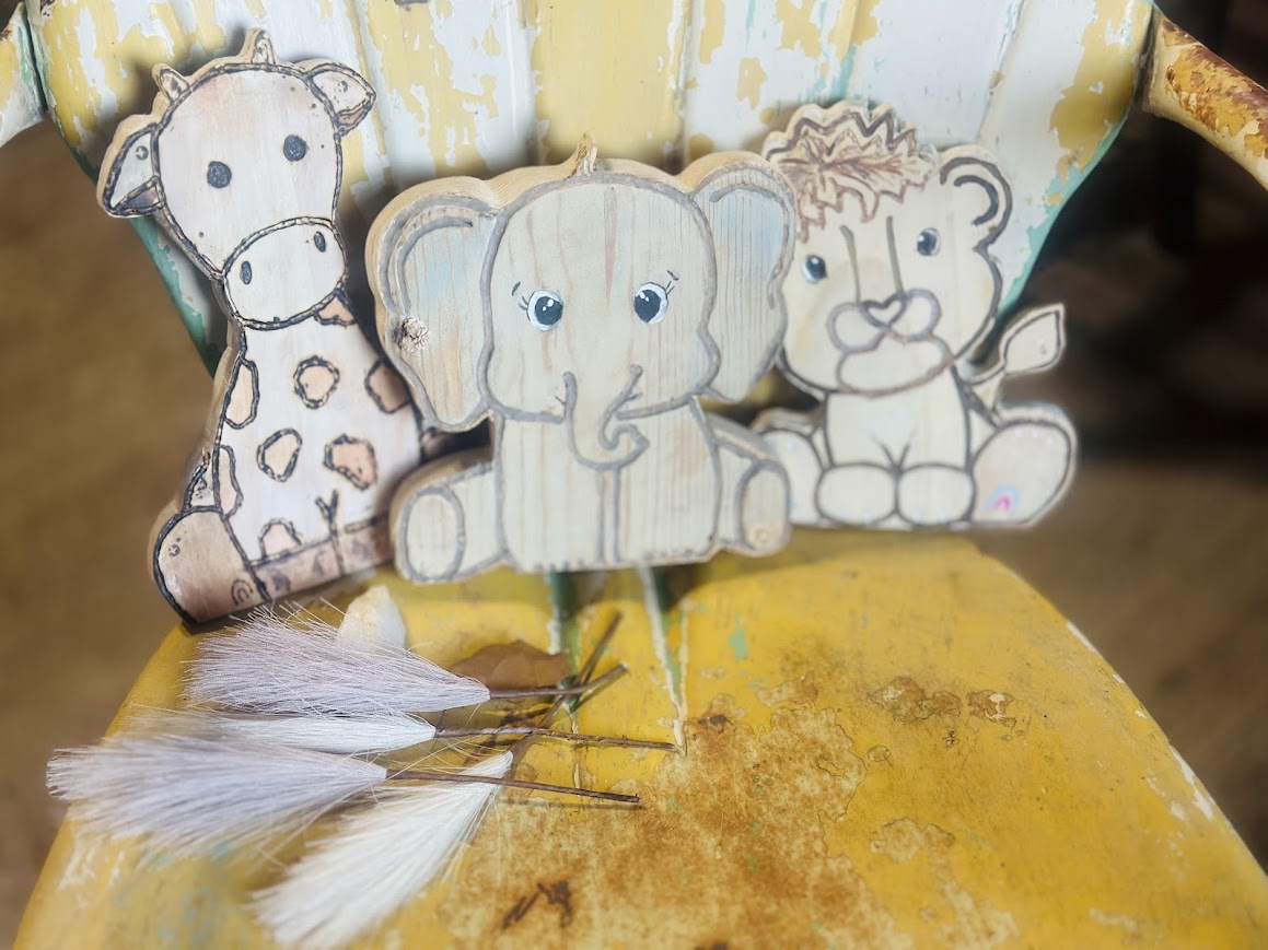 Little Timber Cream Elephant – Handmade Wooden Nursery Decor