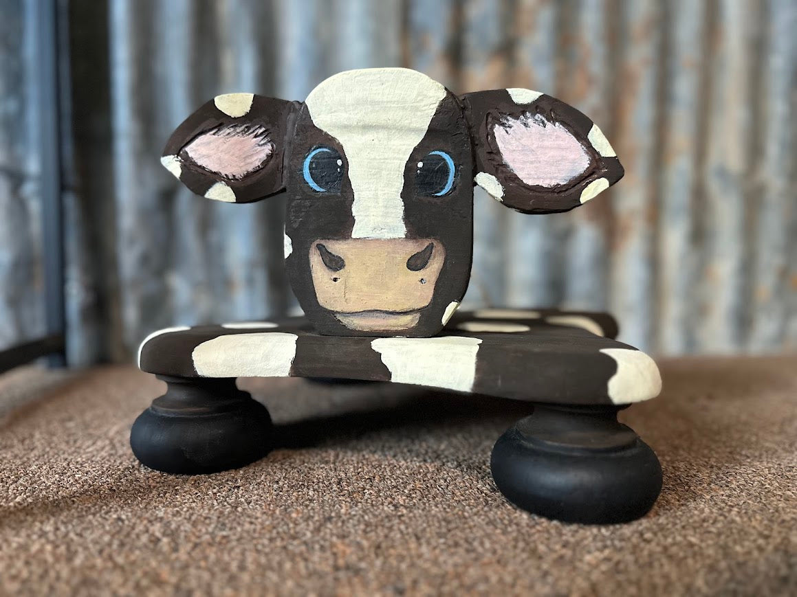 Reclaimed Wood Handmade Cow Display Riser