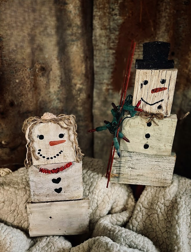 Handmade Frosty Sprouts – Rustic Wooden Holiday Decor