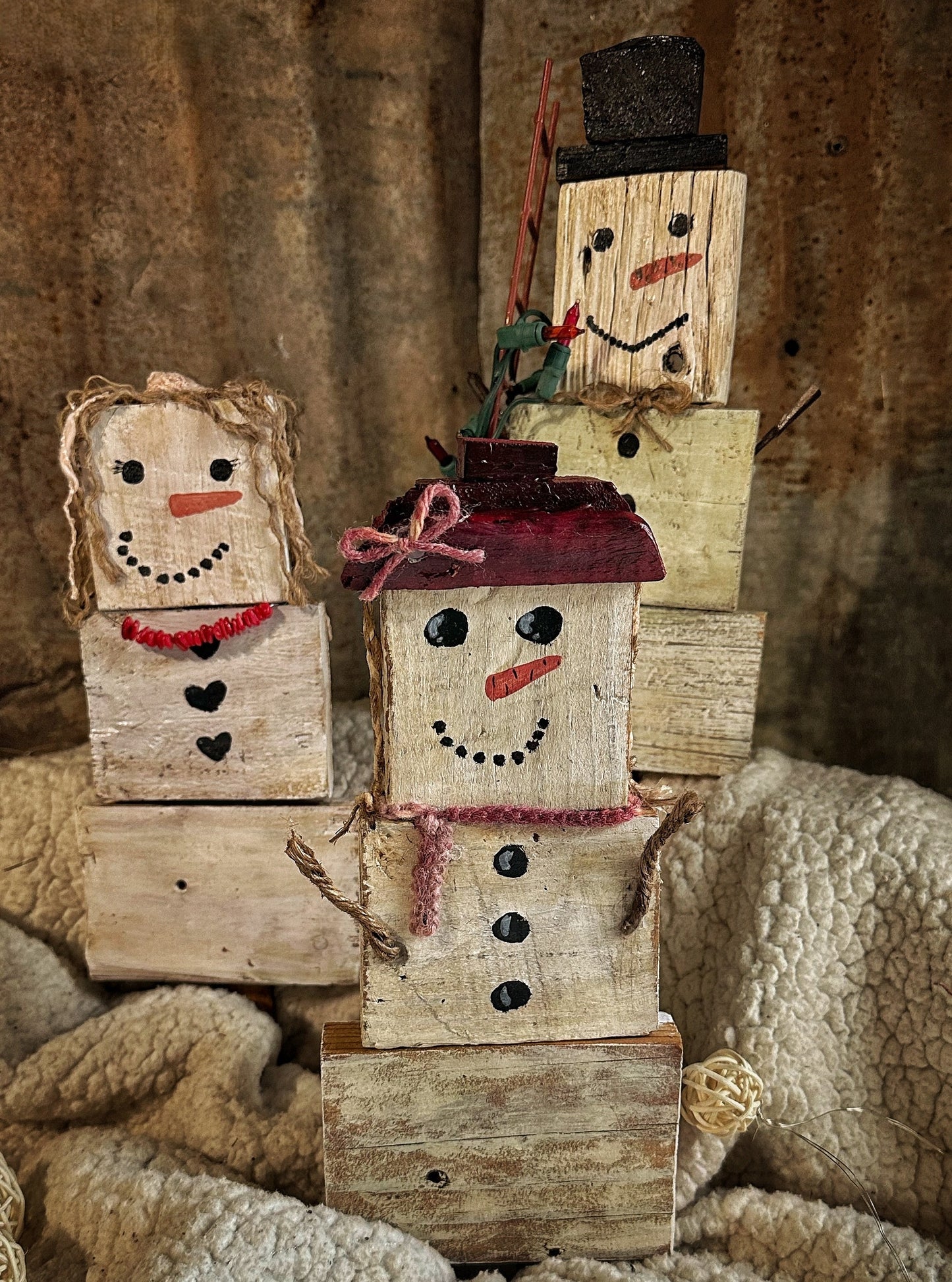 Handmade Frosty Sprouts – Rustic Wooden Holiday Decor
