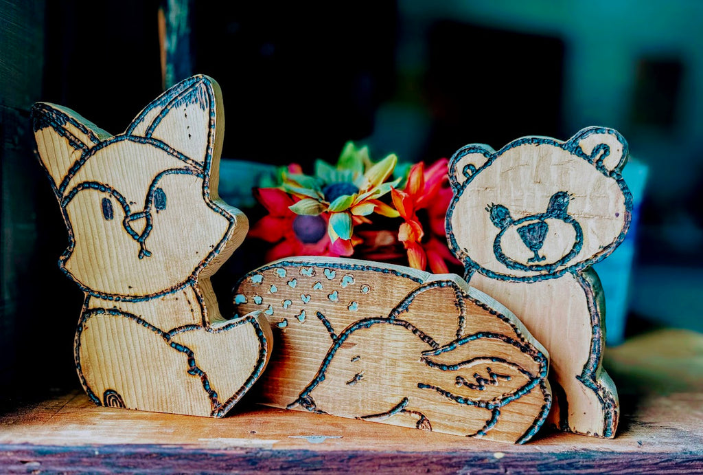 Dear Little Deer – Hand-Carved Wooden Fawn Nursery Decor